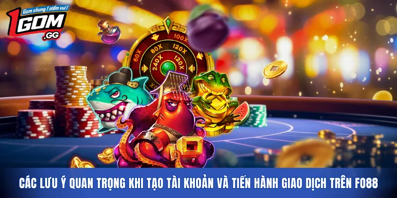 Các lưu ý quan trọng khi tạo tài khoản và tiến hành giao dịch trên FO88