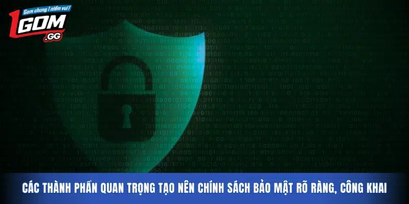 Các thành phần quan trọng tạo nên chính sách bảo mật rõ ràng, công khai